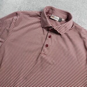 Kjus Golf Polo Shirt Mens XL 54 Red Striped Comfort Fit